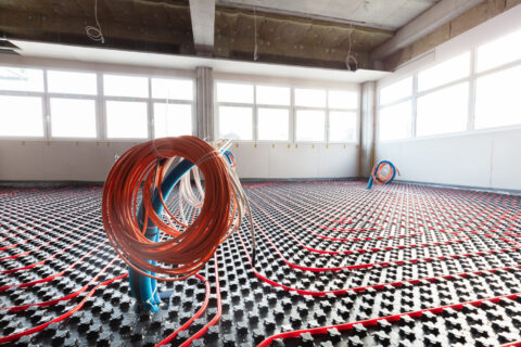 Vloerwarmingsslangen voor het leggen van gietvloer